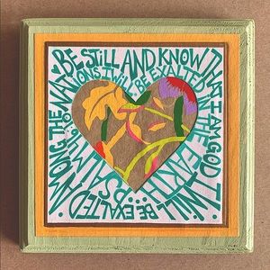 Handmade scripture art